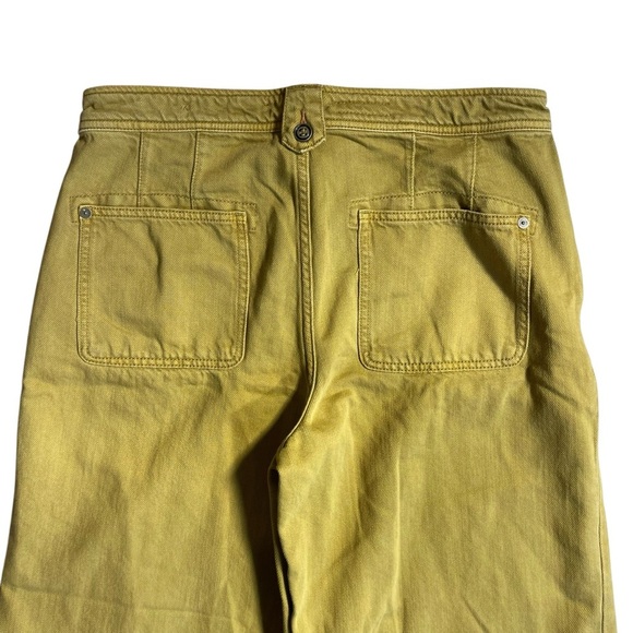 Pilcro By Anthropologie Yellow Low-Rise Column Flared Pants Women’s Size 29 Tall - Picture 7 of 9